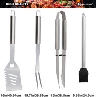 🔥 the ultimate bbq grill tool set: romanticist 20pc heavy duty set in case - perfect gift for birthdays, weddings, and outdoor cooking - professional accessories for camping, grilling, and smoking. logo