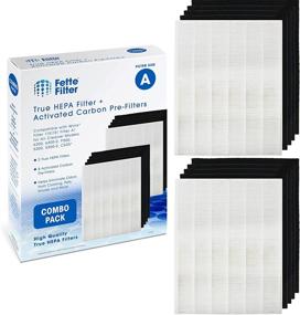img 4 attached to 🔍 Fette Filter 2-Pack of High-Quality HEPA Filters with 8 Carbon Replacement Filters – Compatible with Winix Filter A 115115, Size 21 – Plasma Wave Air Purifier 5300, 6300, 5300-2, 6300-2, P300, C535, AM90