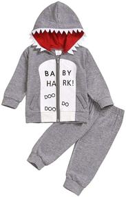 img 4 attached to Newborn Toddler Boys' Clothing Sweatsuit Set
