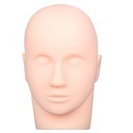 💄 rubber practice mannequin head for esthetics training - makeup practice head for eyelashes and cosmetology doll face, with mount hole logo