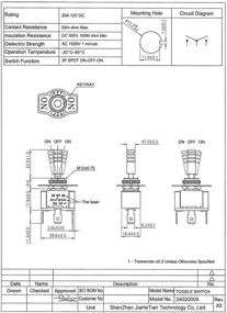 img 2 attached to 🔋 Jtron 12V 20A DC Battery Toggle Switch - Power Cut Off Kill Switch, ON-Off-ON