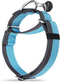 img 3 attached to 🐾 Extra Strong 1.5 Inch Wide Martingale Collar – Heavy Duty Nylon Dog Collar for Medium to XLarge Dogs with 2-Color Stripe, Designed to Minimize Pulling