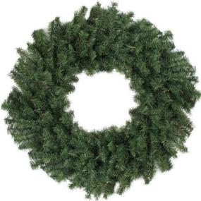 img 2 attached to 🎄 Premium Unlit Canadian Pine Artificial Christmas Wreath - 24" Diameter by Darice