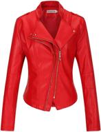 🧥 uaneo leather motorcycle jacket for x-large women's clothing - stylish outerwear with a biker edge logo
