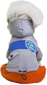 img 4 attached to 🐶 MuYaoPet Snowsuit: Waterproof Winter Dog Jacket Coat for Small Dogs - Keep Your Pet Warm and Dry with this Hooded Jumpsuit