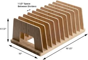 img 3 attached to Optimize your organization with the MobileVision Bamboo Desktop File Folder Organizer and Paper Tray, featuring 10 convenient slots