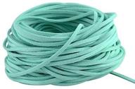 🧵 aqua suede cord lace leather cord for jewelry making - beadstreasure, 3x1.5mm, 20 feet logo