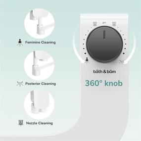 img 1 attached to 🚽 Bath & Bum Bidet: Ultra-Slim Toilet Attachment with Dual Nozzle Tips, Self-Cleaning Mode, Adjustable Pressure - Easy to Use!