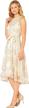tahari asl womens embroidered champagne women's clothing in dresses logo