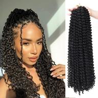 amorery 24 inch passion twist hair 6 packs water wave braiding for butterfly locs crochet braids fluffy long bohemian extensions - 24inch, 1b, black logo