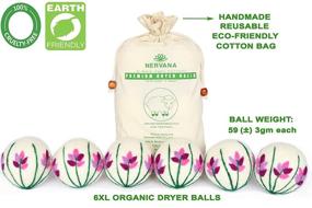 img 3 attached to 🐑 XL Organic Wool Dryer Balls with Lavender - Premium Quality, Reusable Natural Fabric Softener, 100% Handcrafted from New Zealand Merino Wool, Lavender Bunch Included, Fair-Trade