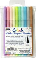 🖌️ набор маркеров uchida pastel colors fine tip marker set - colorin, 10 штук логотип