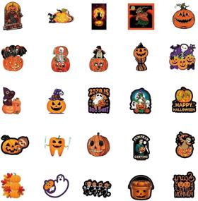 img 3 attached to 🎃 Spooky Fun: Halloween Stickers - 50 PCS Pumpkin Decals for Laptop, Water Bottles, Car & More!