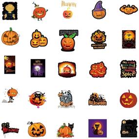 img 2 attached to 🎃 Spooky Fun: Halloween Stickers - 50 PCS Pumpkin Decals for Laptop, Water Bottles, Car & More!