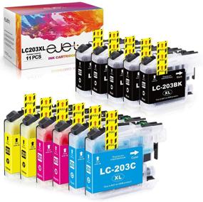 img 4 attached to 11-Pack Ejet Ink Cartridge Replacement for Brother LC203 XL Compatible with MFC-J480DW, 🖨️ J880DW, J4420DW, J680DW and J885DW Printers (5 Black, 2 Cyan, 2 Magenta, 2 Yellow)