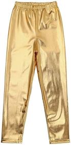 img 1 attached to 👸 Girls' Clothing: Inlzdz Dancewear Leggings with Metallic Waistband