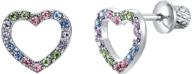 👂 hypoallergenic stainless steel earrings for sensitive girls' jewelry, multicolored options logo