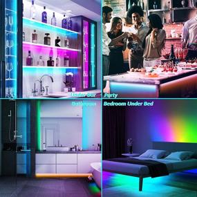 img 3 attached to 🌈 Lacasa Motion Sensor LED Strips: RGB & Warm White Night Light for Bedroom & Bathroom