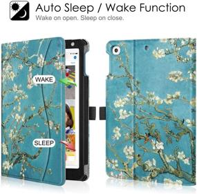 img 2 attached to 🌸 Fintie Case for iPad Mini 5 2019 / iPad Mini 4 - Corner Protection, Multi-Angle Viewing, Pencil Holder - Blossom