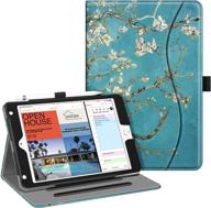 🌸 fintie case for ipad mini 5 2019 / ipad mini 4 - corner protection, multi-angle viewing, pencil holder - blossom logo