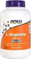 💪 now foods l-arginine (500mg) - 250 ct (pack of 2): boost performance and circulation with this incredible value pack logo