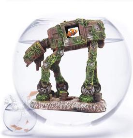 img 3 attached to 🤖 Resin Robot Dog Fish Tank Decorations - Creative Betta Fish Hideaway Cave, Home Aquarium Landscape Accessories, Cove House Décor