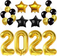 🎉 ultimate happy new year decorations 2022 set - gold 2022 balloons, large 40 inch | perfect new years eve party supplies & graduation décor! логотип