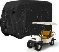 🏌️ homeya golf cart cover: waterproof, snowproof protection for 4 passenger seats - fits ez go, club car precedent, yamaha drive - easy-on with rear zipper - up to 112 inch logo