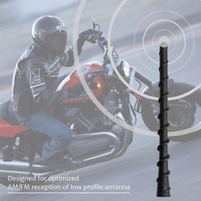 img 2 attached to 🏍️ Радиоантенна KSaAuto H3 для мотоцикла с функцией приема AM/FM, спиралью длиной 7 дюймов, медным сердечником и винтом, гибким резиновым материалом, подходит для Harley Davidson Road Street Electra Tour Glide (выбор из 20 типов)