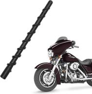 🏍️ ksaauto h3 motorcycle am/fm radio antenna with 7 inch spiral, copper core & screw, flexible rubber, for harley davidson road street electra tour glide (20 types optional) logo