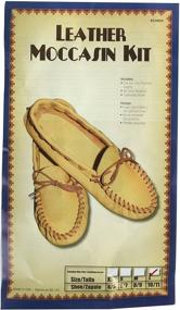 img 4 attached to 👞 Realeather Crafts Leather Moccasin Kit, Size 10/11: Get Stylish with Gold/Tan!