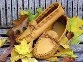 img 3 attached to 👞 Realeather Crafts Leather Moccasin Kit, Size 10/11: Get Stylish with Gold/Tan!