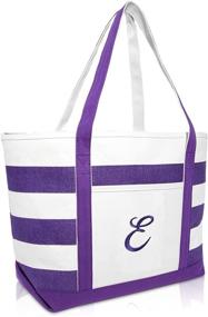 img 4 attached to 👜 DALIX Personalized Purple Women's Handbags & Wallets for Totes - Monogrammed Beach Accessories