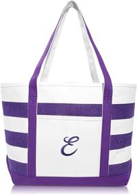 img 3 attached to 👜 DALIX Personalized Purple Women's Handbags & Wallets for Totes - Monogrammed Beach Accessories