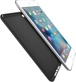 img 3 attached to 📱 SENON Slim Matte TPU Rubber Case for iPad Mini 4 (2015 Edition) - Protective Cover, Black