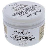 shea moisture 100% pure virgin coconut oil rehydration treatment masque, 12 oz - unisex masque logo