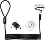 retractable cable lock kit - loradar security hardware for monitors, laptops, macbooks, tablets, ipad, mac mini (keyed different) - includes 3 keys and 6.2ft laptop lock logo