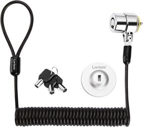 img 4 attached to Retractable Cable Lock Kit - Loradar Security Hardware for Monitors, Laptops, MacBooks, Tablets, iPad, Mac Mini (Keyed Different) - Includes 3 Keys and 6.2Ft Laptop Lock