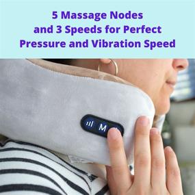 img 2 attached to 💆 Rechargeable Neck Massager for Pain Relief with Kneading Massage Pillow - Supports Head, Neck, and Posture - Universal Fit