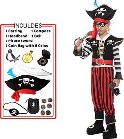 img 3 attached to Halloween Pirate Captain Costume Accessories