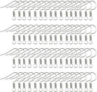 💫 pincute 200 штук серебряные застежки для сережек: гипоаллергенные рыбьи проволоки для самодельных сережек. логотип