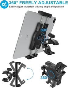 img 1 attached to 🚲 Woleyi Bike Tablet Mount: 360 Rotation Holder for iPad Pro/Air/Mini, iPhone, Samsung Galaxy Tabs & More Cellphones and Tablets