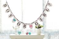 gender reveal party decorations - baby shower bunting banner for boy or girl logo