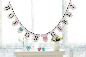 img 1 attached to Gender Reveal Party Decorations - Baby Shower Bunting Banner for Boy or Girl