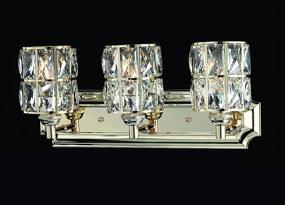 img 2 attached to 💡 Doraimi 3 Light Crystal Wall Sconce: Elegant Champagne Finish for Modern Bathroom Lighting