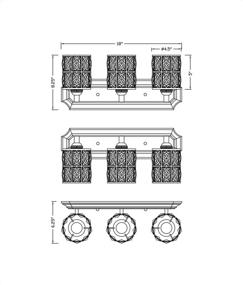 img 1 attached to 💡 Doraimi 3 Light Crystal Wall Sconce: Elegant Champagne Finish for Modern Bathroom Lighting