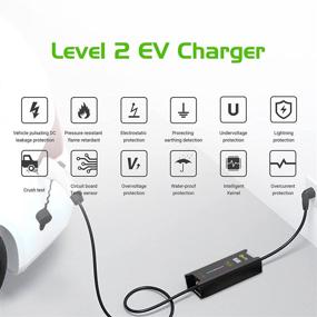 img 2 attached to 🔌 ZENCAR Level 2 Portable EV Charger | 16 Amp EVSE Home Electric Vehicle Charging Station with Cable and Plug Holder | Timing Delay | SAE J1722, 240V, 10A-16A, NEMA 10-30 Compatible