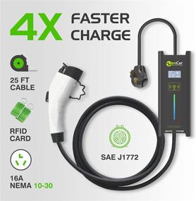 img 3 attached to 🔌 ZENCAR Level 2 Portable EV Charger | 16 Amp EVSE Home Electric Vehicle Charging Station with Cable and Plug Holder | Timing Delay | SAE J1722, 240V, 10A-16A, NEMA 10-30 Compatible