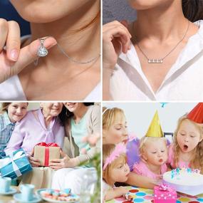 img 3 attached to Mother Daughter Jewelry Set: Heart Pendant Necklaces with Cubic Zirconia, Ideal Mother's Day & Birthday Gifts for Mom, Daughter, Women, Girls - UNGENT THEM