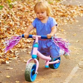 img 1 attached to 🚲 Enhance Your Child's Bike with IEALODS 1 Pack Kids Bike Bell, 1 Pack Bike Pinwheels, and 2 Pack Kids Bike Streamers!